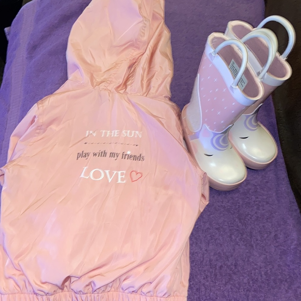 Baby Girl unicorn Rain Gear - Picture 8 of 8